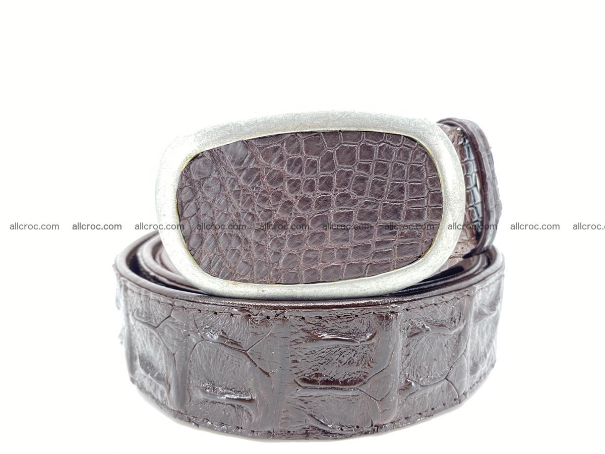 Handcrafted Crocodile leather hornback belt 796 Foto 0