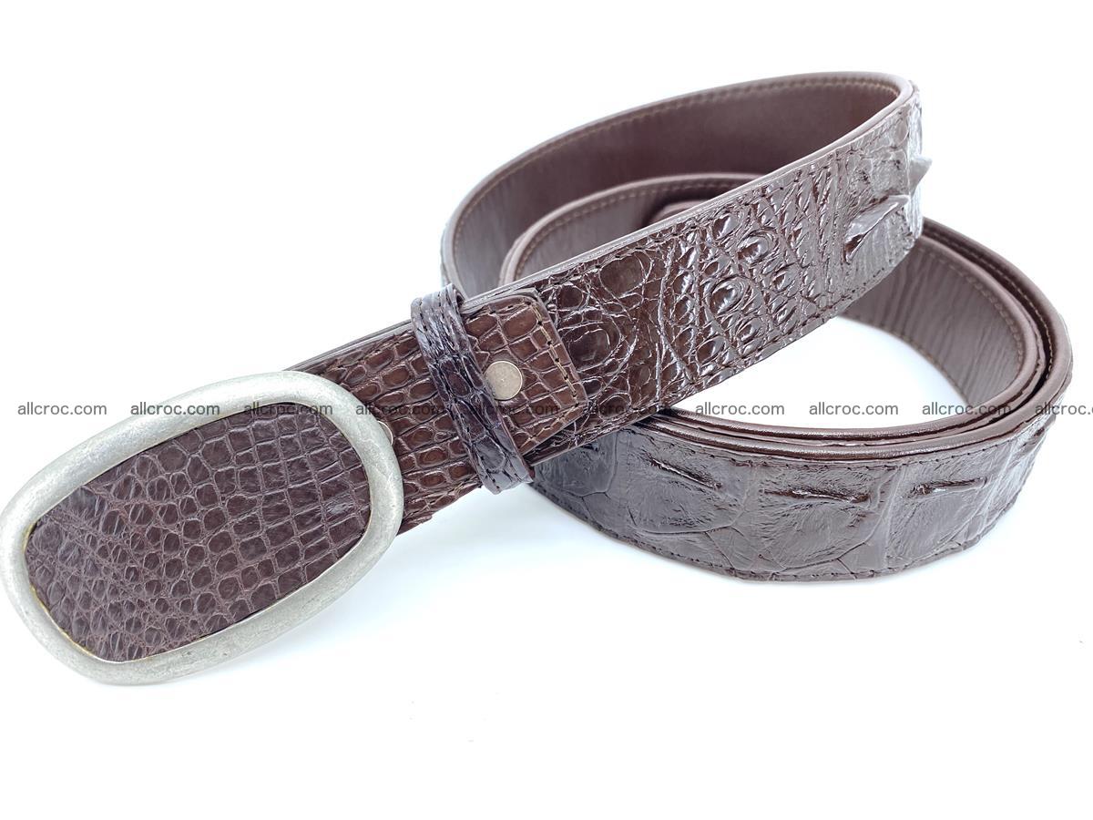 Handcrafted Crocodile leather hornback belt 796 Foto 1