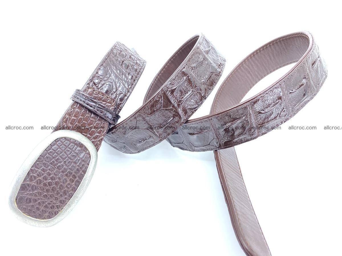 Handcrafted Crocodile leather hornback belt 796 Foto 3