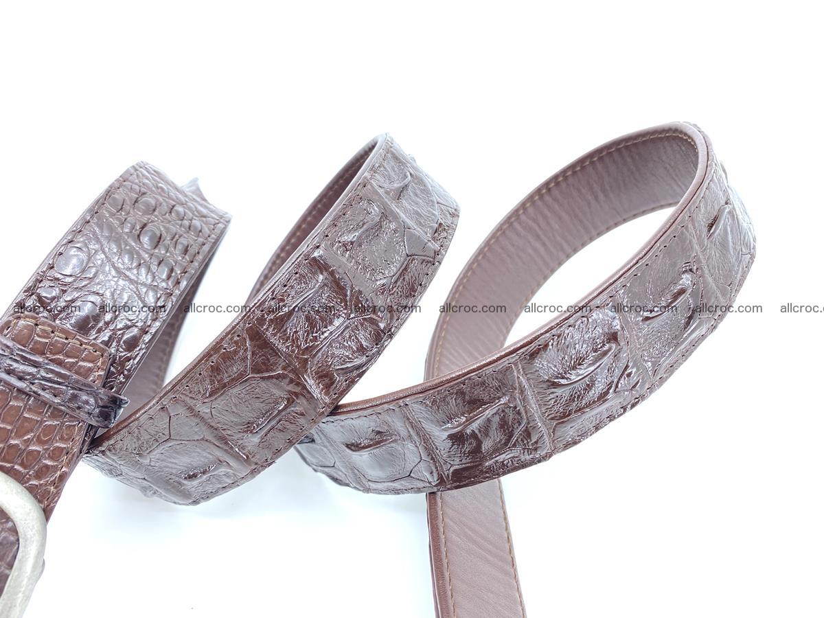 Handcrafted Crocodile leather hornback belt 796 Foto 4