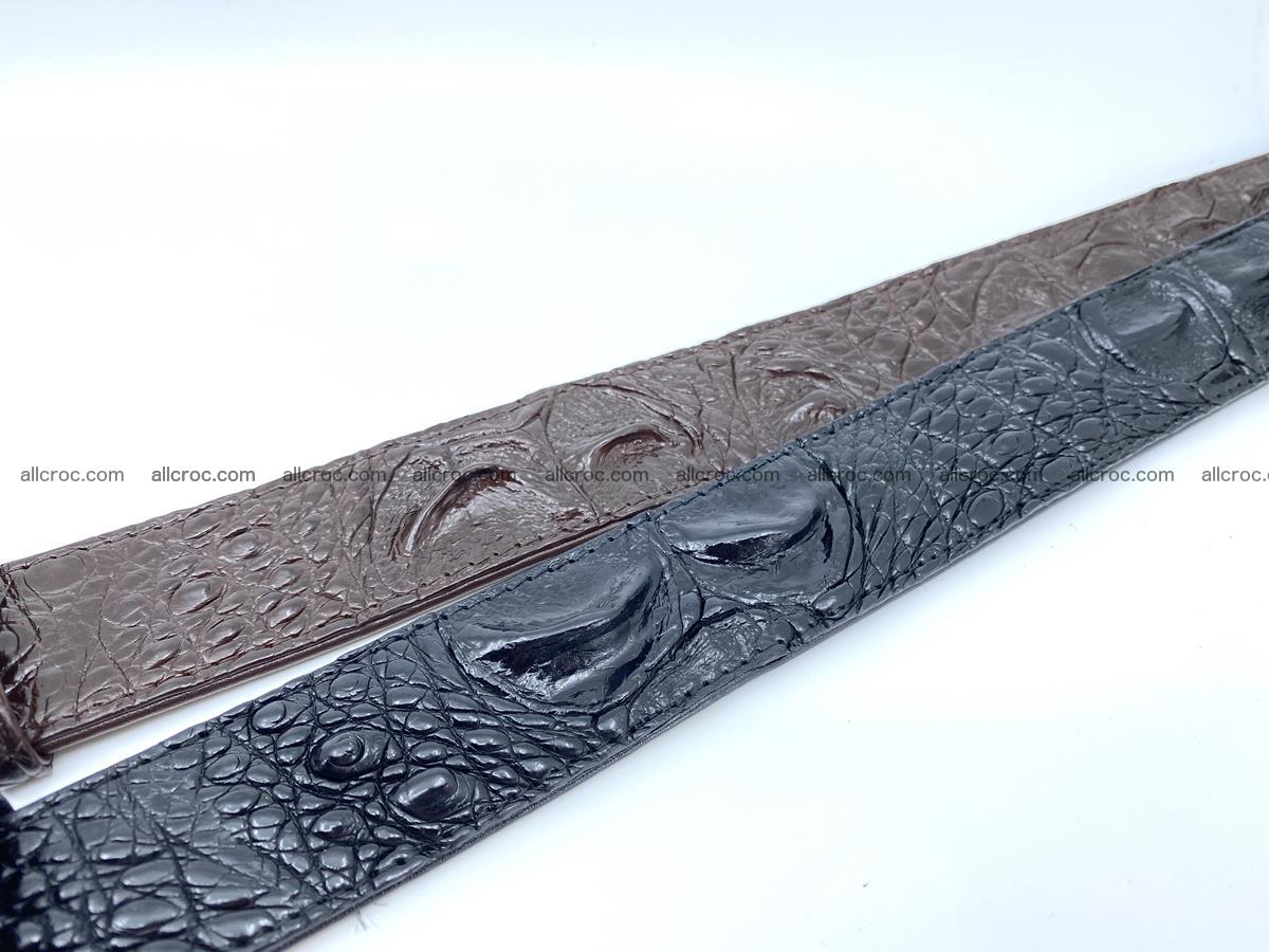 Handcrafted Crocodile leather hornback belt 802 Foto 8