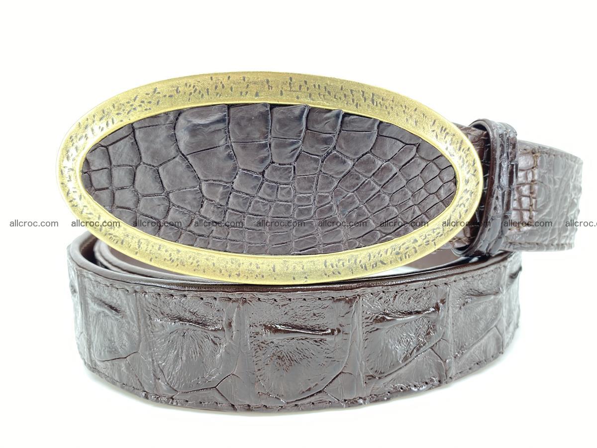 Handcrafted Crocodile leather hornback belt 802 Foto 0
