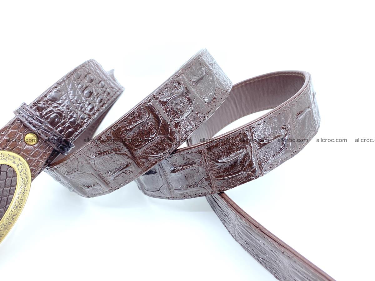 Handcrafted Crocodile leather hornback belt 802 Foto 4