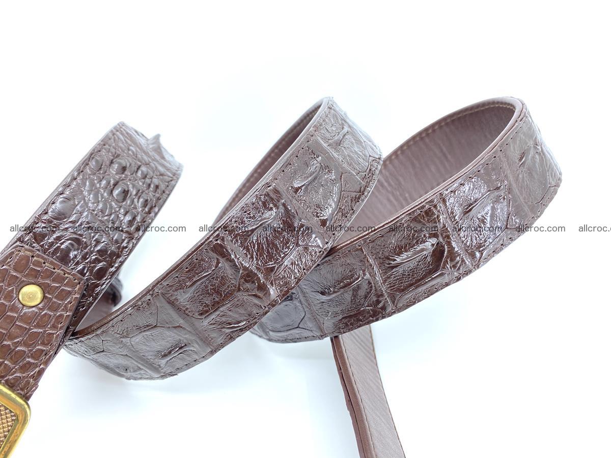 Handcrafted Crocodile leather hornback belt 810 Foto 4