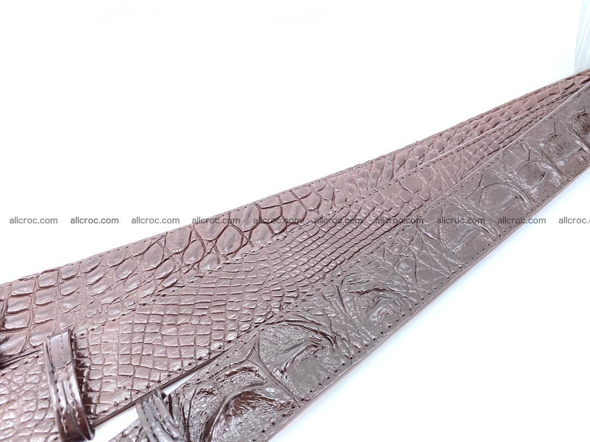 Handcrafted Crocodile leather hornback belt 808 Foto 10