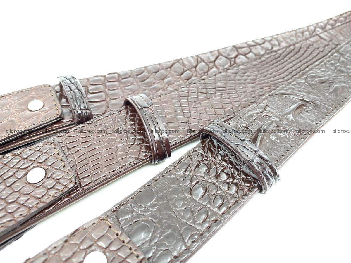 Handcrafted Crocodile leather hornback belt 808 Foto 8
