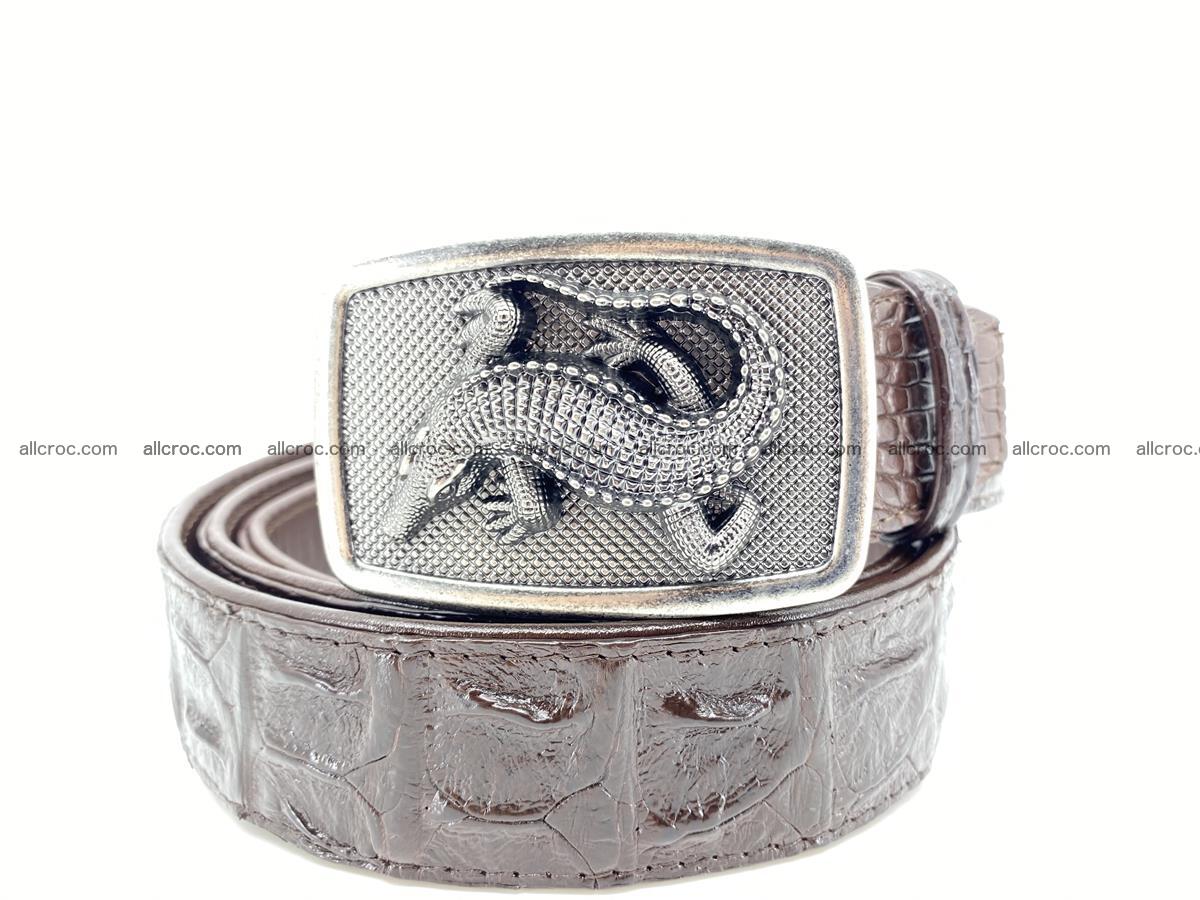 Handcrafted Crocodile leather hornback belt 808 Foto 0