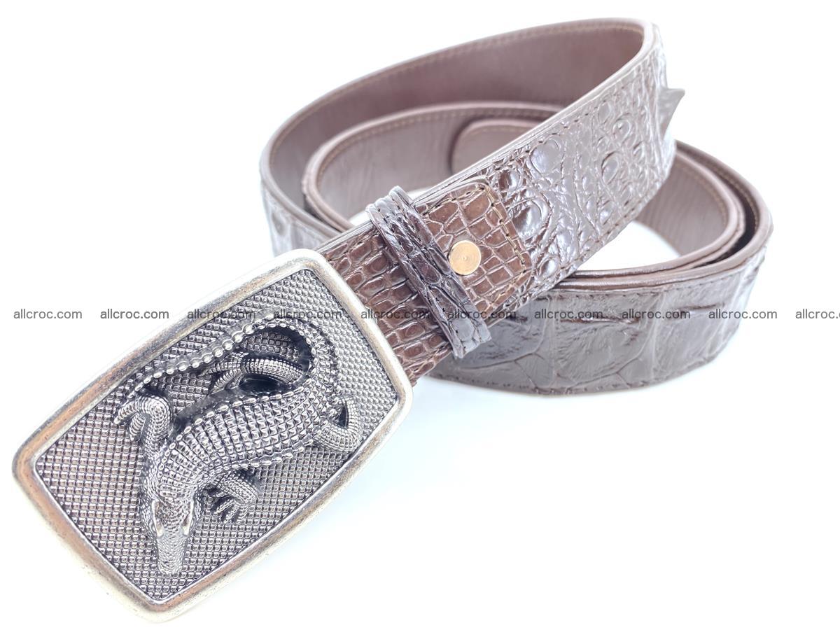 Handcrafted Crocodile leather hornback belt 808 Foto 1