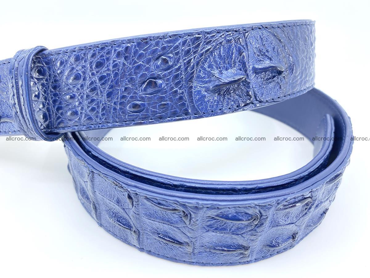 Handcrafted Crocodile leather hornback belt 763 Foto 3