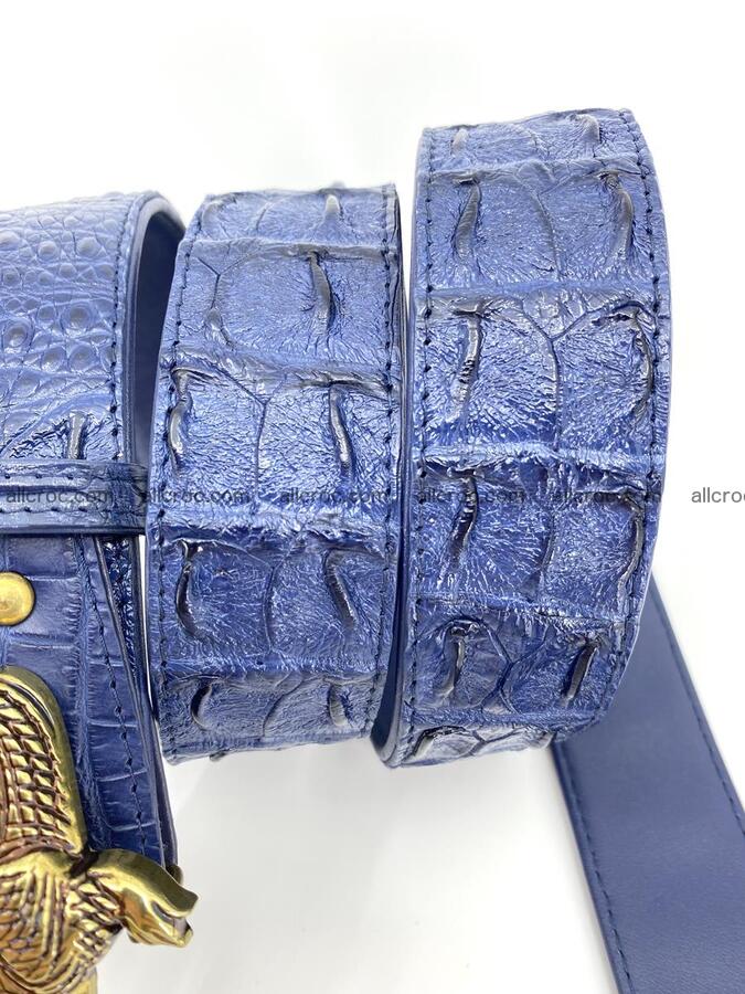 Handcrafted Crocodile leather hornback belt 763 Foto 5