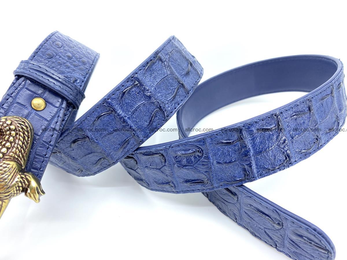 Handcrafted Crocodile leather hornback belt 763 Foto 7
