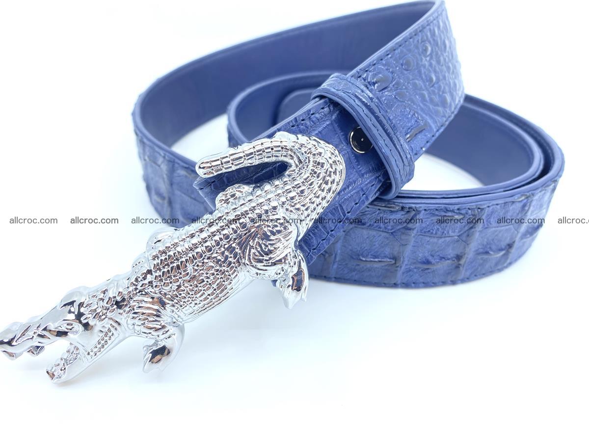 Handcrafted Crocodile leather hornback belt 764 Foto 2