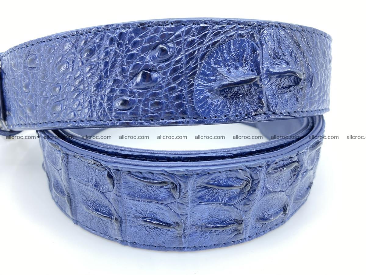 Handcrafted Crocodile leather hornback belt 764 Foto 4