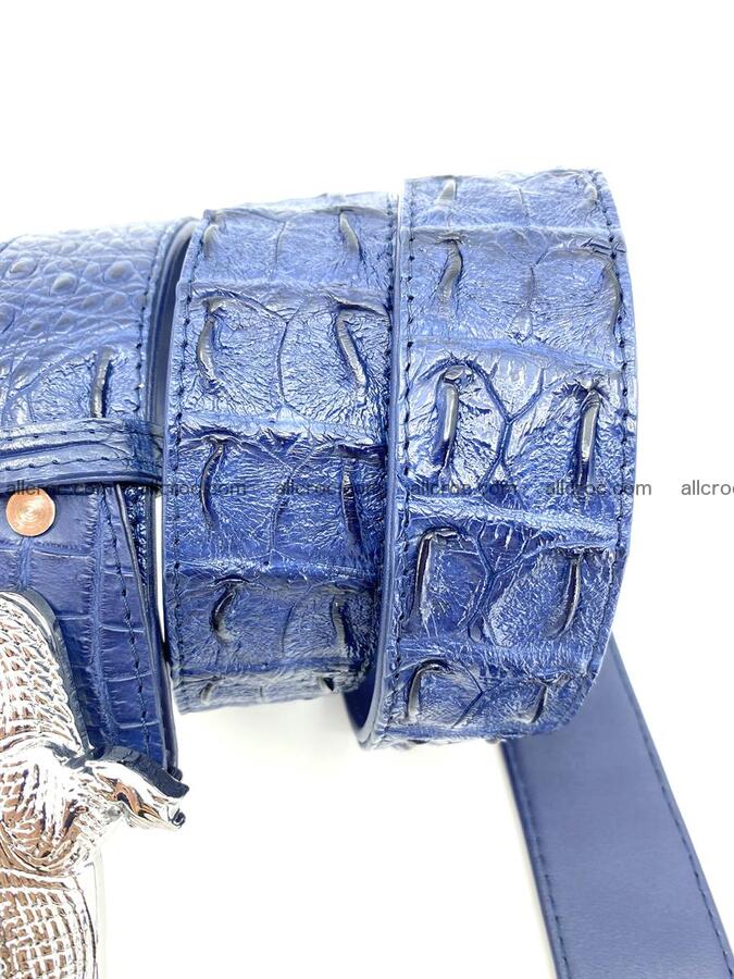 Handcrafted Crocodile leather hornback belt 764 Foto 6