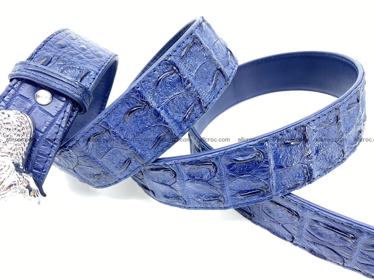 Handcrafted Crocodile leather hornback belt 764 Foto 8