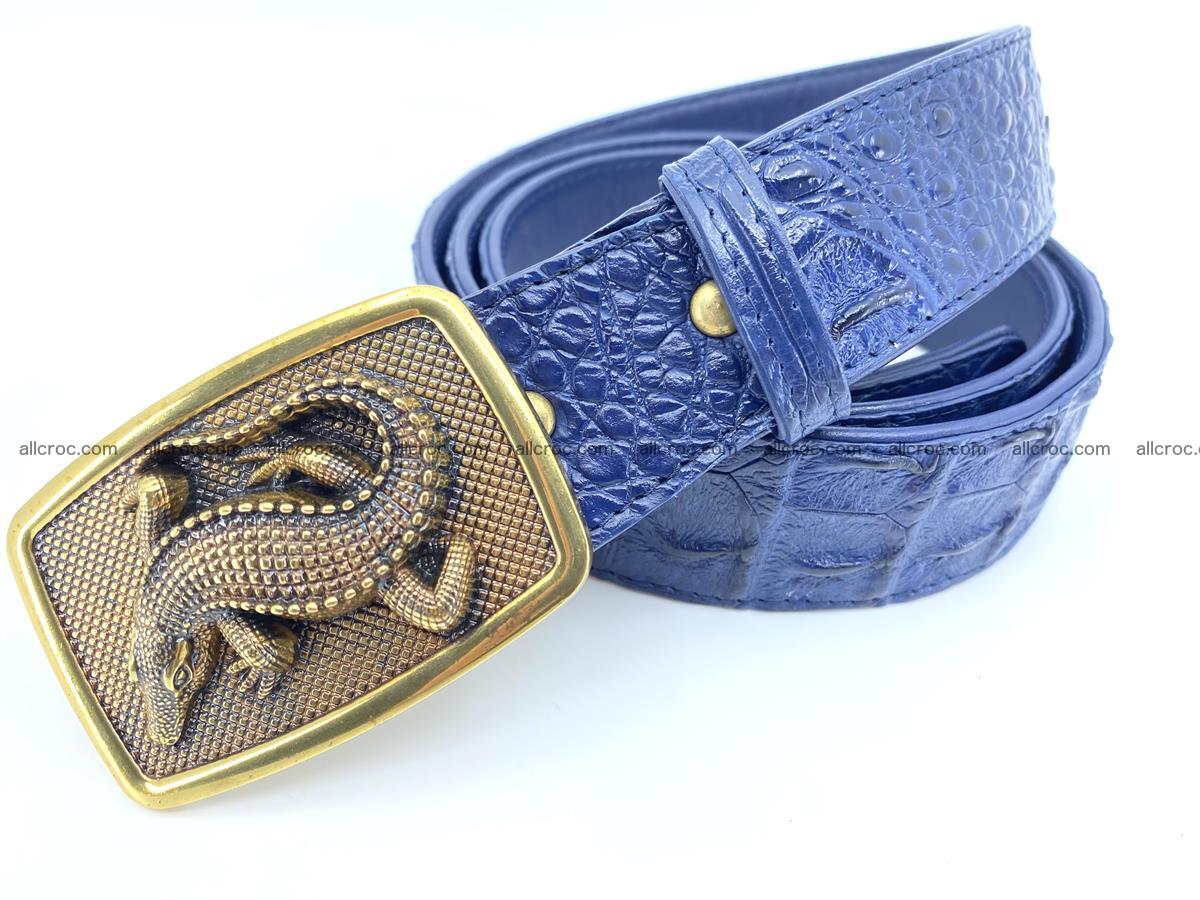 Handcrafted Crocodile leather hornback belt 820 Foto 1