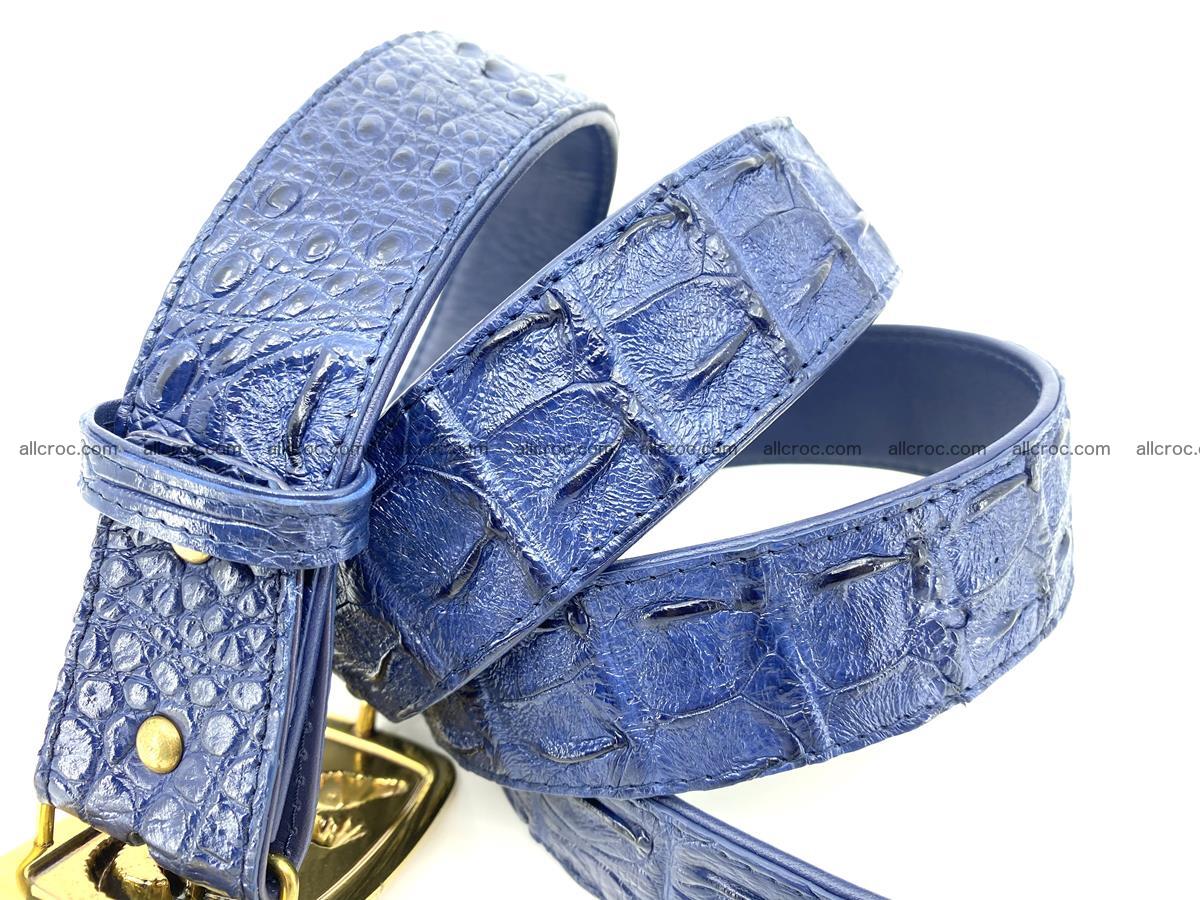 Handcrafted Crocodile leather hornback belt 820 Foto 2