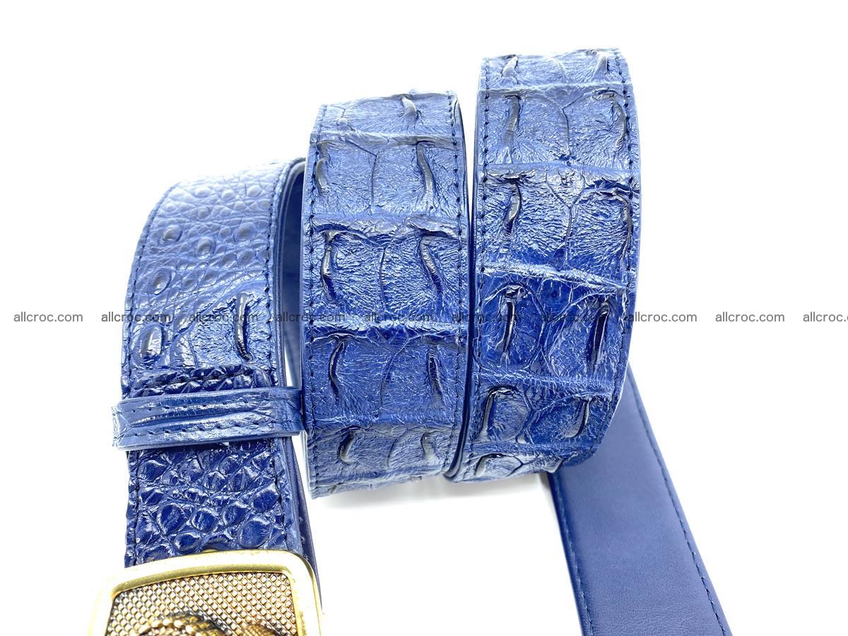 Handcrafted Crocodile leather hornback belt 820 Foto 3