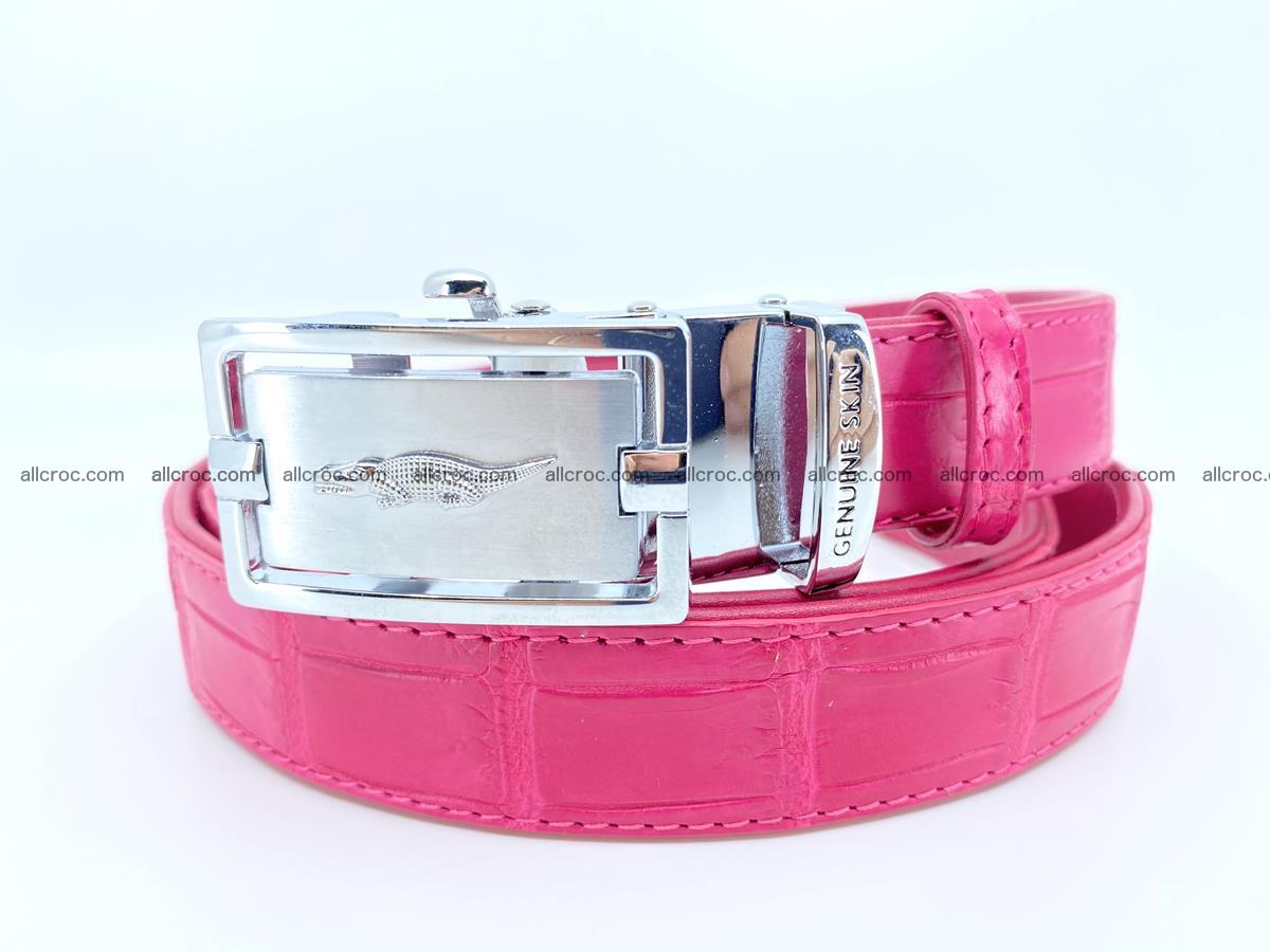 Handcrafted crocodile skin belt for women 851 Foto 0