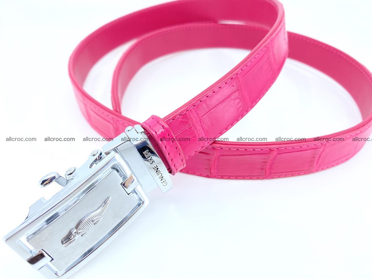 Handcrafted crocodile skin belt for women 851 Foto 1