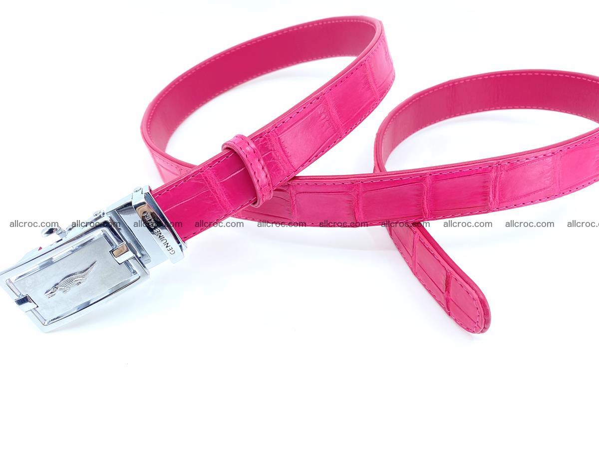 Handcrafted crocodile skin belt for women 851 Foto 2