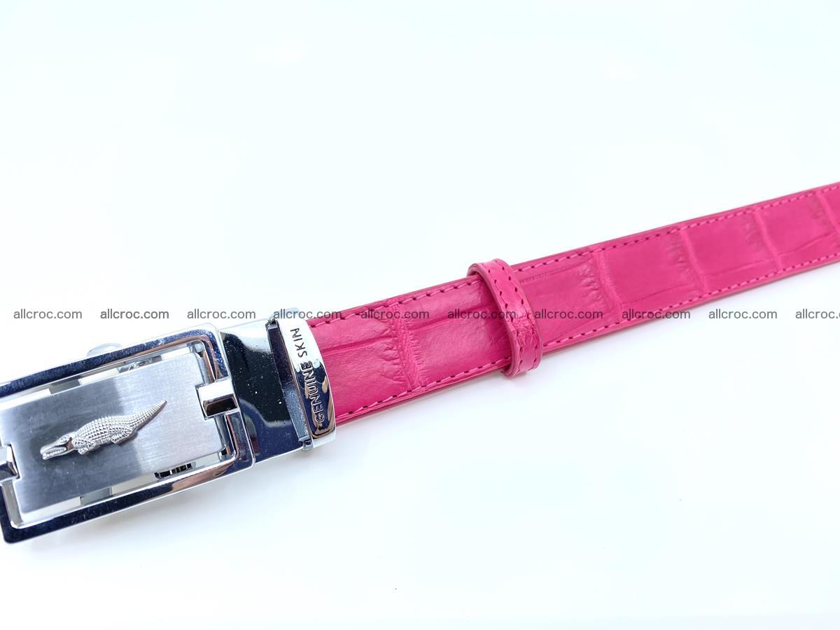 Handcrafted crocodile skin belt for women 851 Foto 3