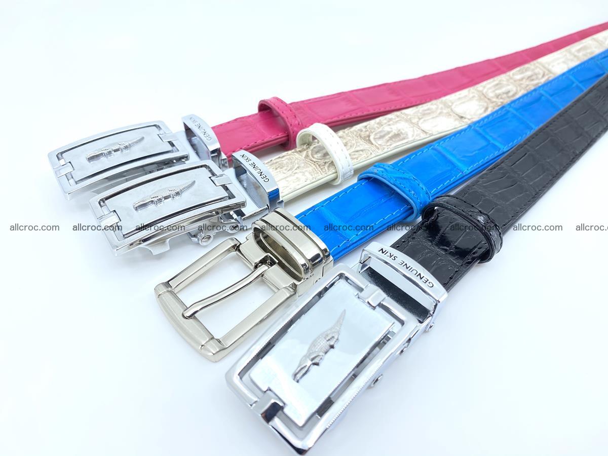 Handcrafted crocodile skin belt for women 856 Foto 6