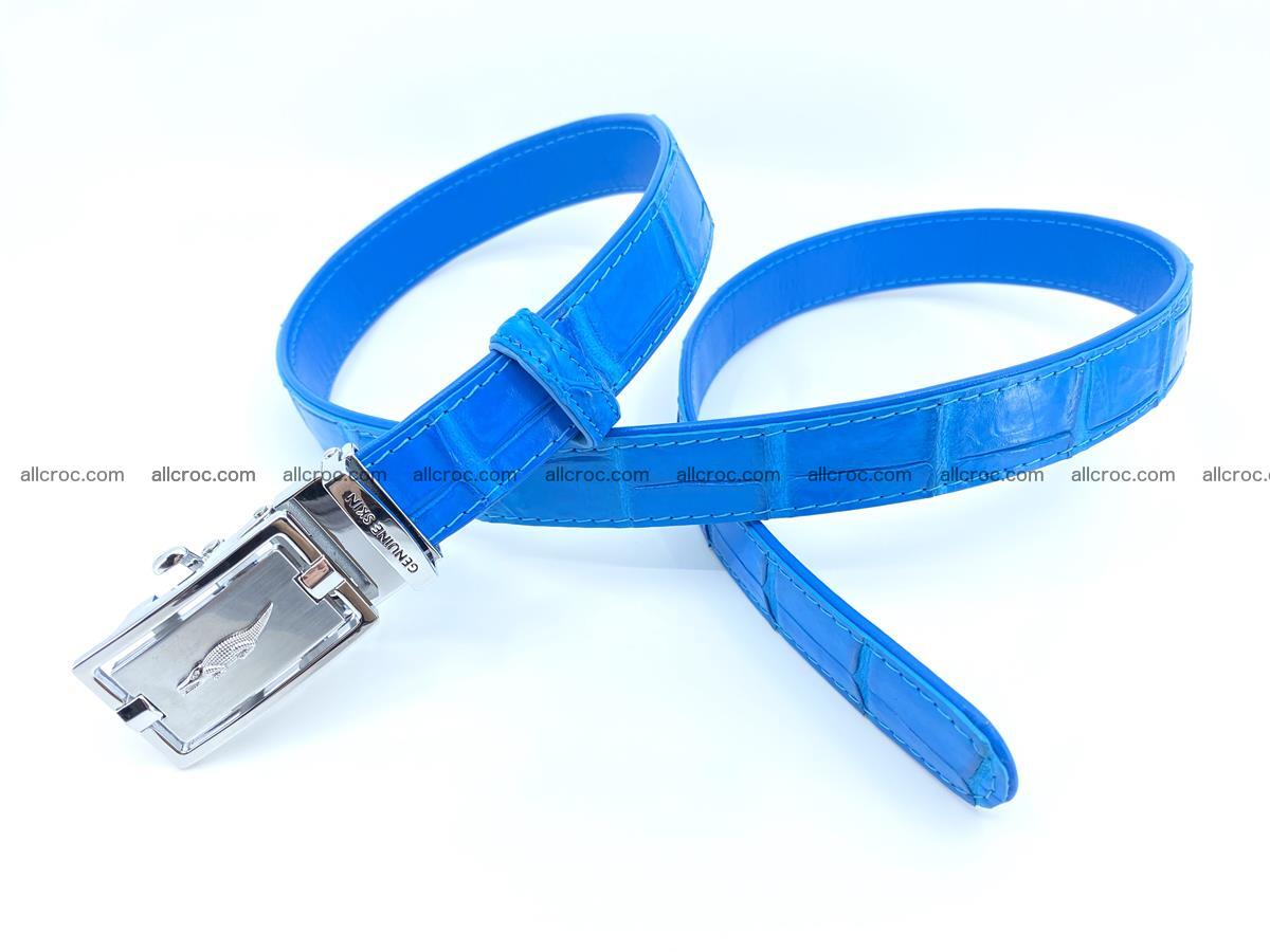 Handcrafted crocodile skin belt for women 856 Foto 2