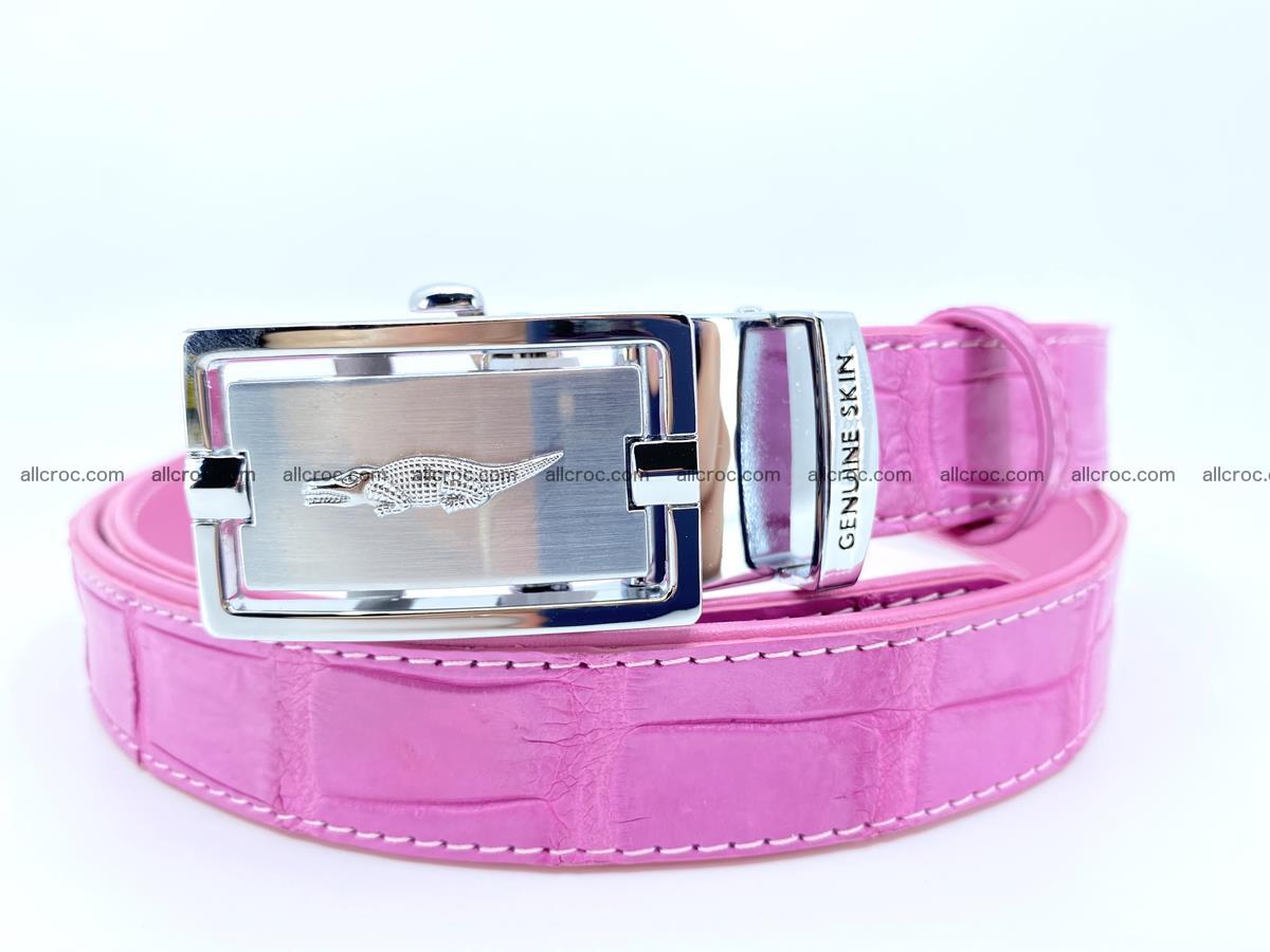 Handcrafted crocodile skin belt for women 846 Foto 0