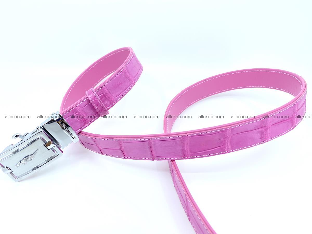Handcrafted crocodile skin belt for women 846 Foto 1