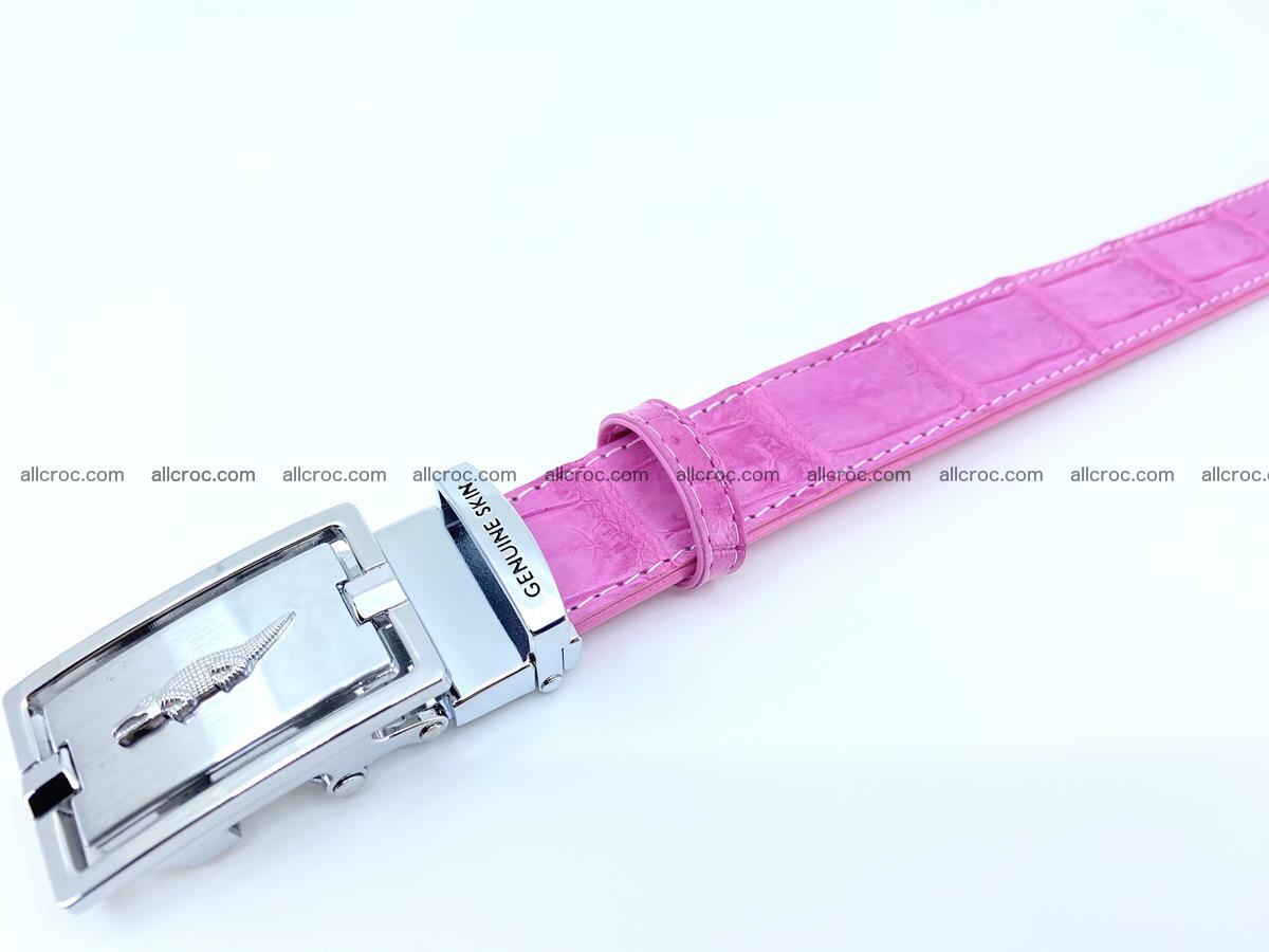 Handcrafted crocodile skin belt for women 846 Foto 2