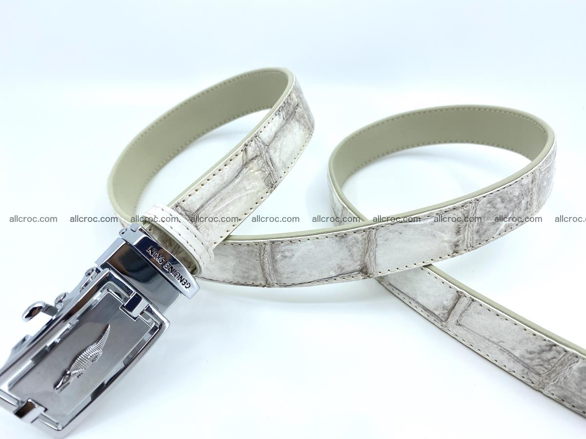Handcrafted crocodile skin belt for women 850 Foto 2
