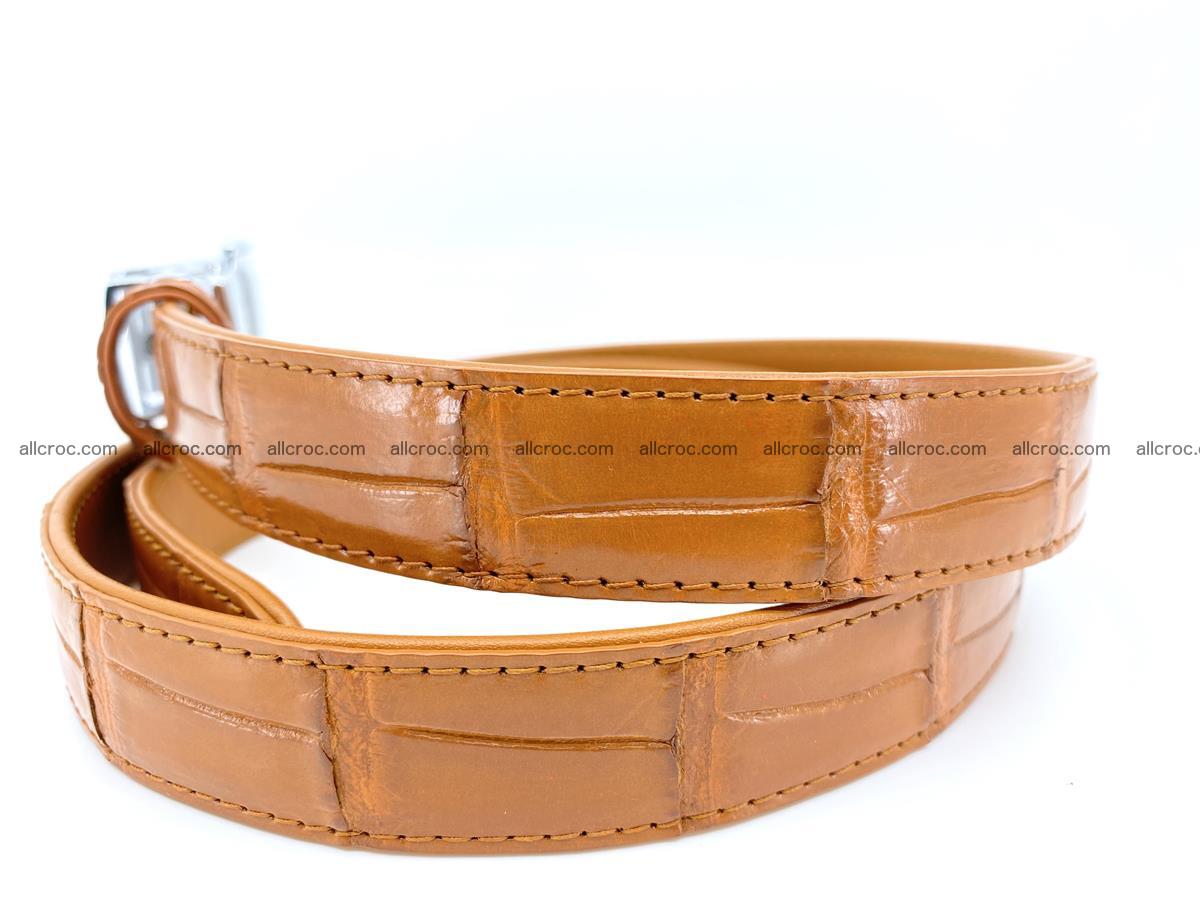 Handcrafted crocodile skin belt for women 844 Foto 2