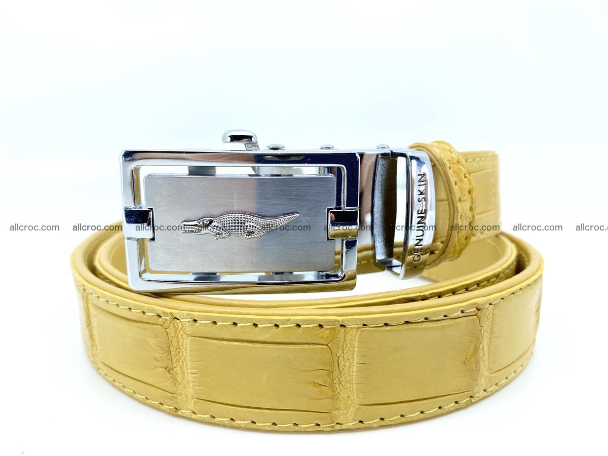 Handcrafted crocodile skin belt for women 857 Foto 0