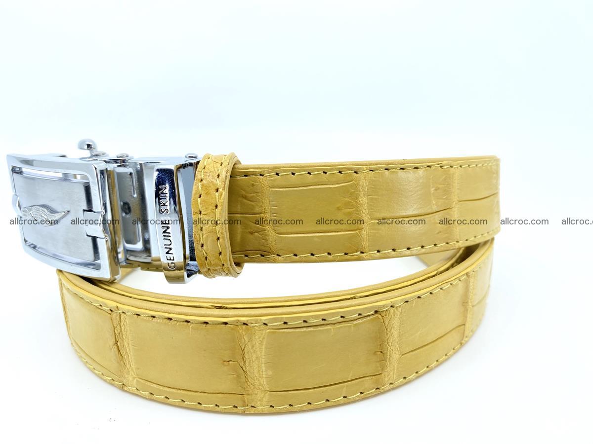 Handcrafted crocodile skin belt for women 857 Foto 3