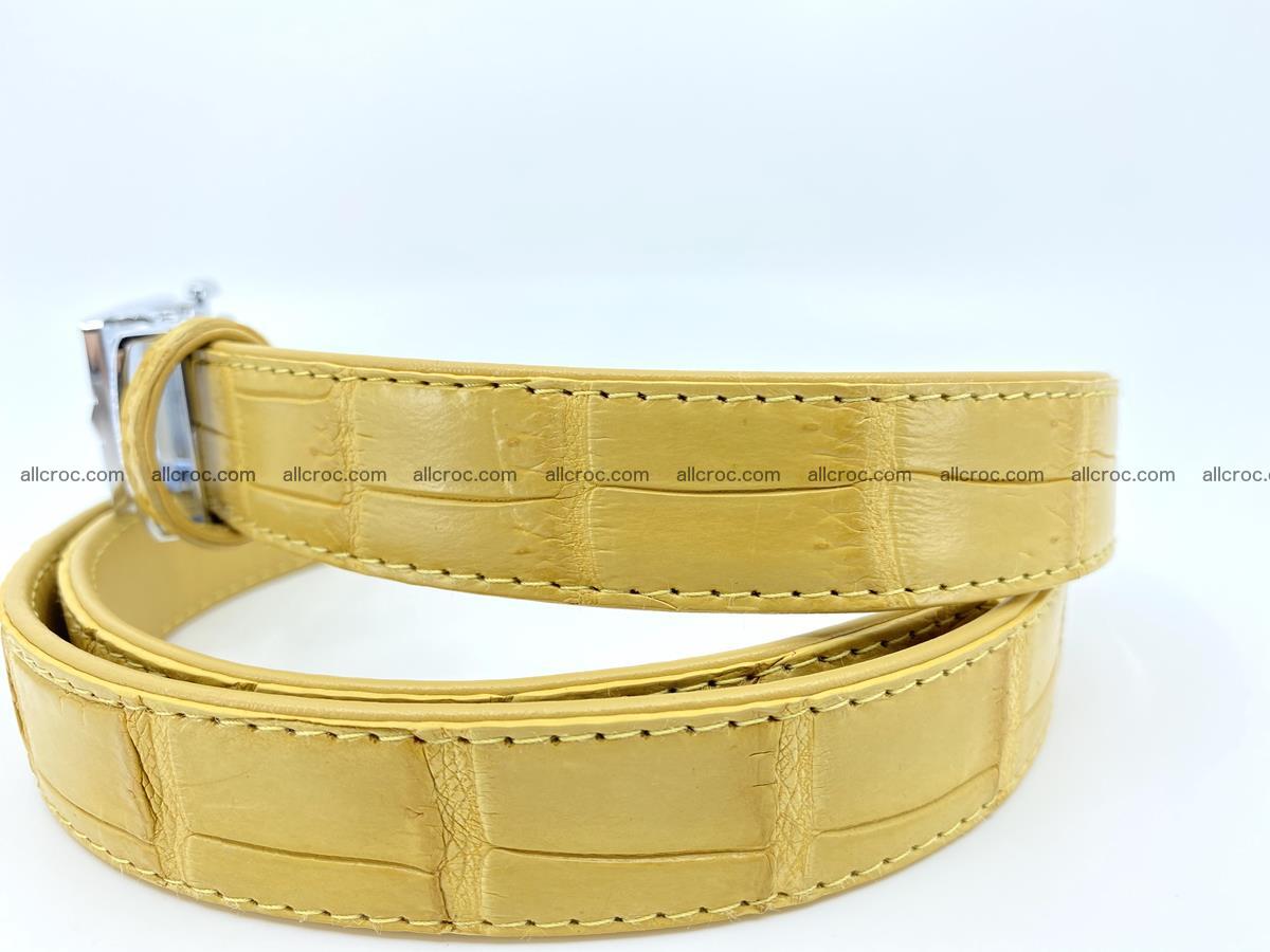 Handcrafted crocodile skin belt for women 857 Foto 4