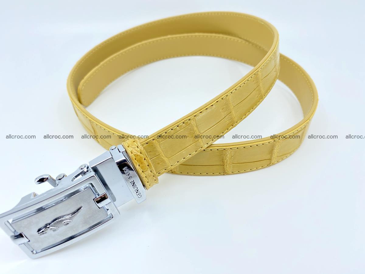 Handcrafted crocodile skin belt for women 857 Foto 1