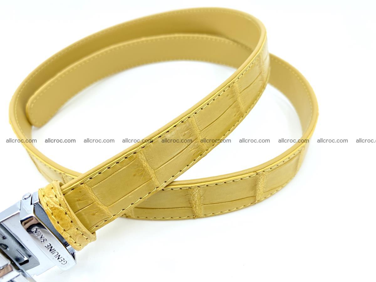 Handcrafted crocodile skin belt for women 857 Foto 2