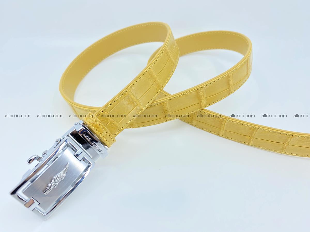 Handcrafted crocodile skin belt for women 857 Foto 5