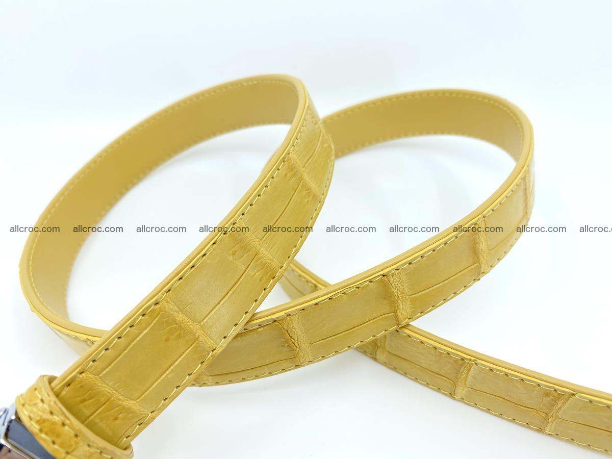 Handcrafted crocodile skin belt for women 857 Foto 6