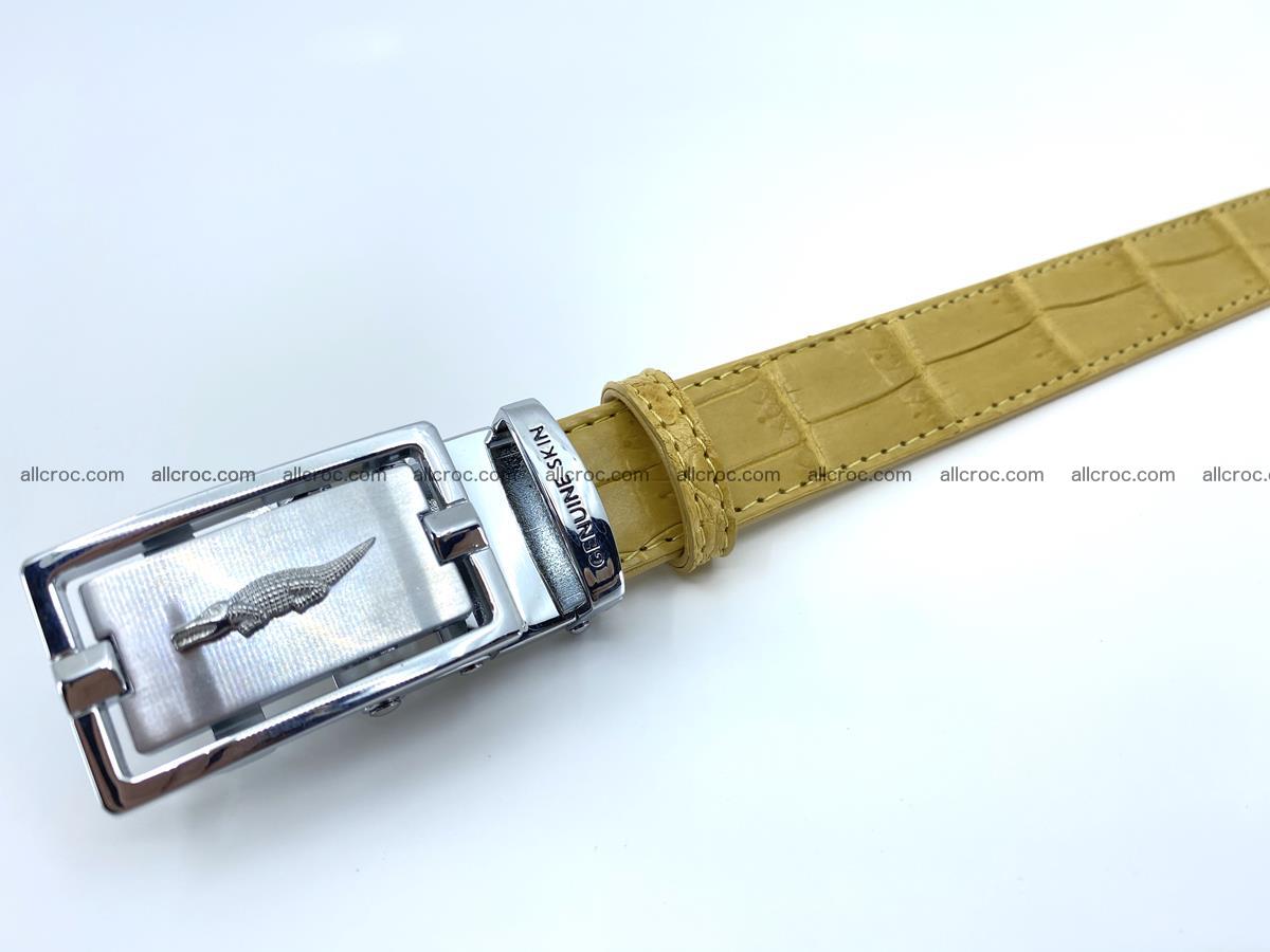 Handcrafted crocodile skin belt for women 857 Foto 7