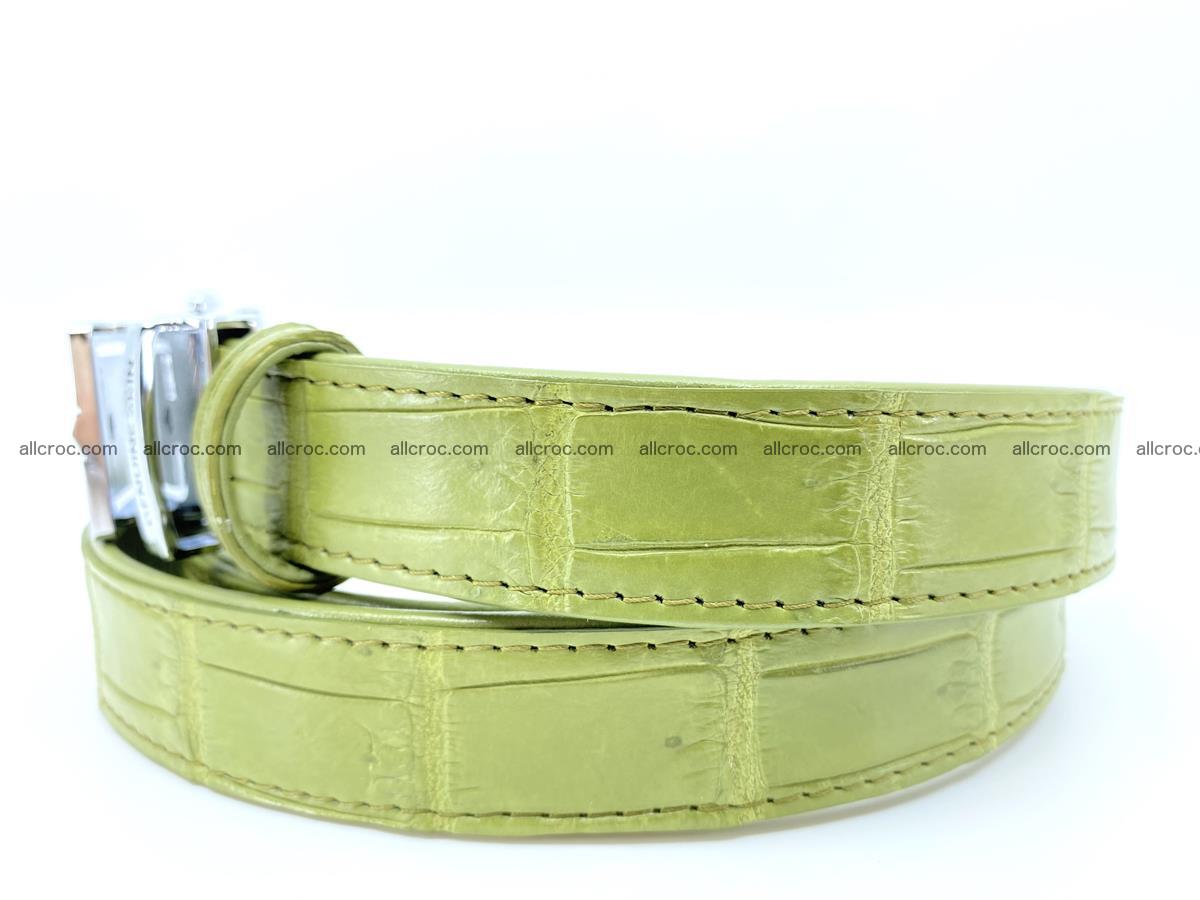 Handcrafted crocodile skin belt for women 847 Foto 1