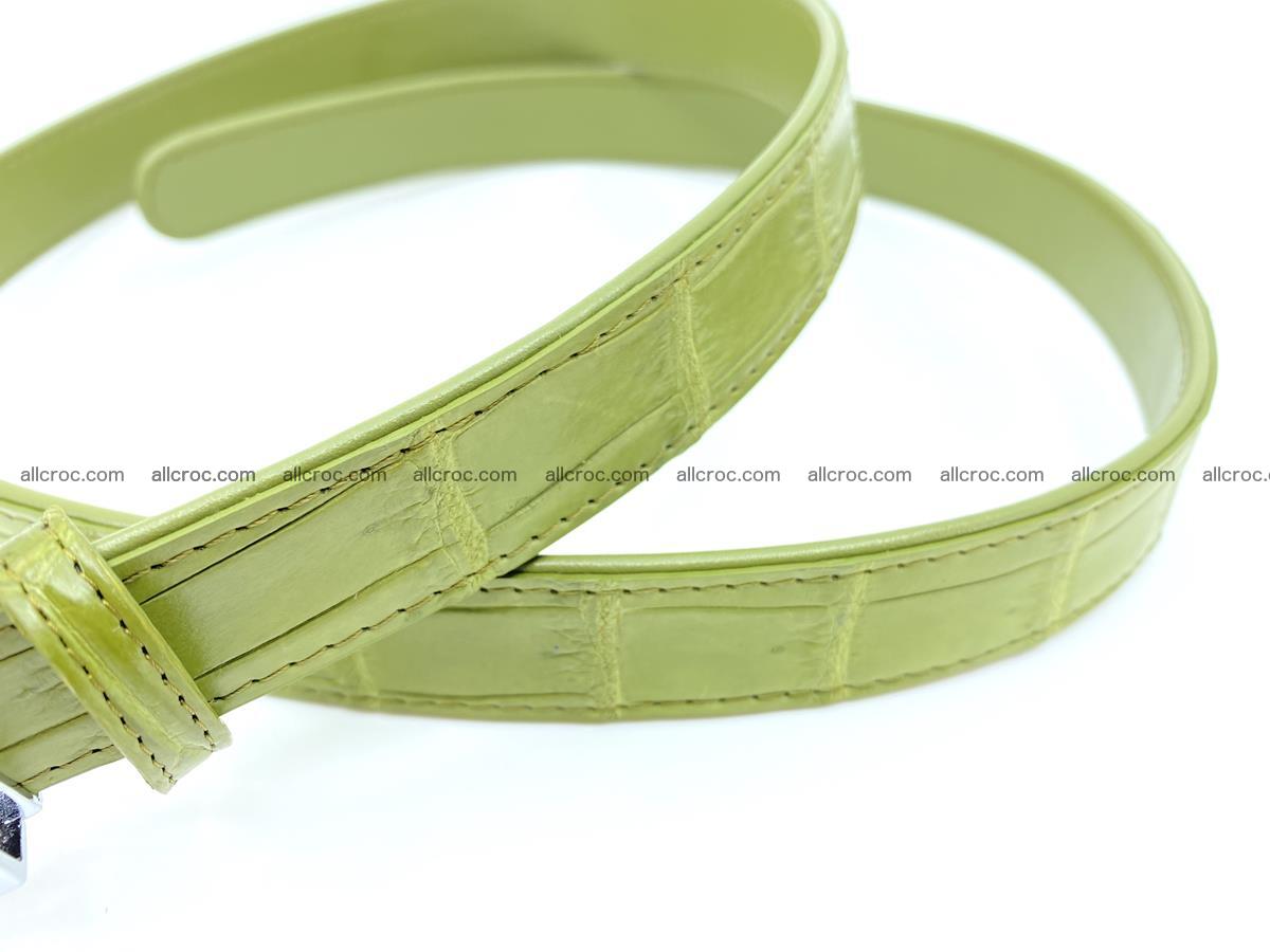 Handcrafted crocodile skin belt for women 847 Foto 3
