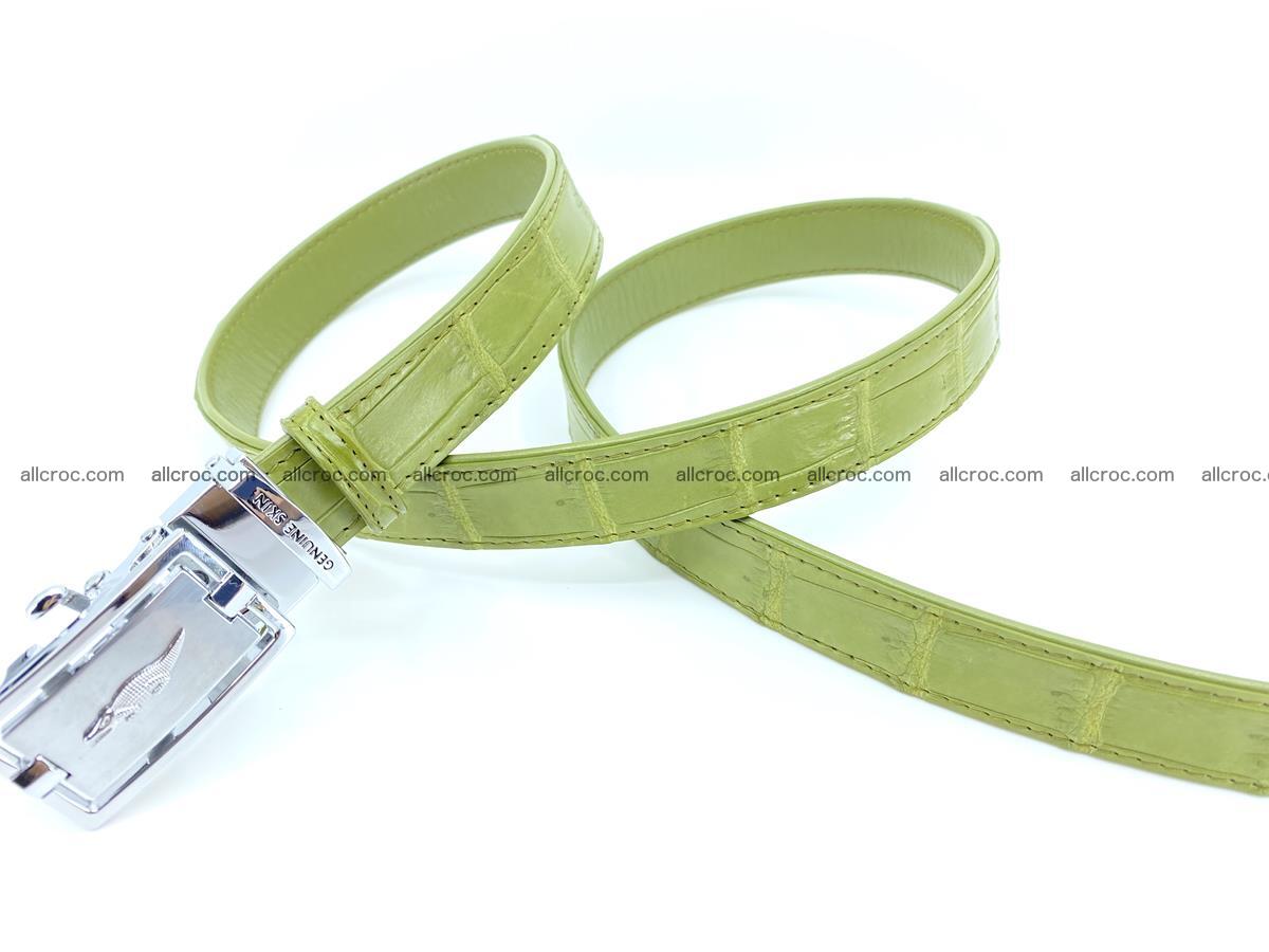 Handcrafted crocodile skin belt for women 847 Foto 2