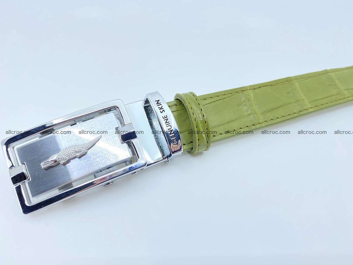 Handcrafted crocodile skin belt for women 847 Foto 5