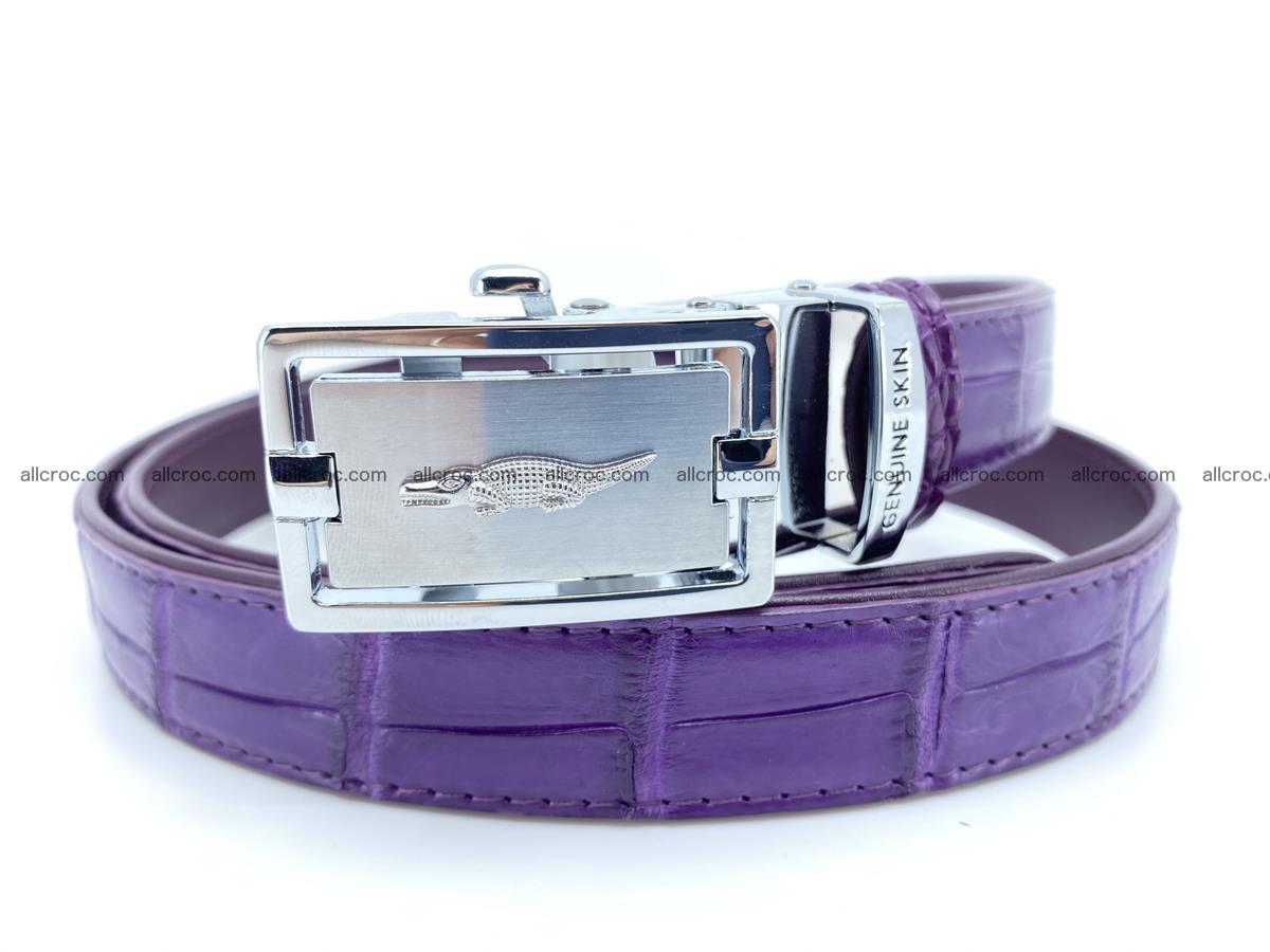 Handcrafted crocodile skin belt for women 854 Foto 0