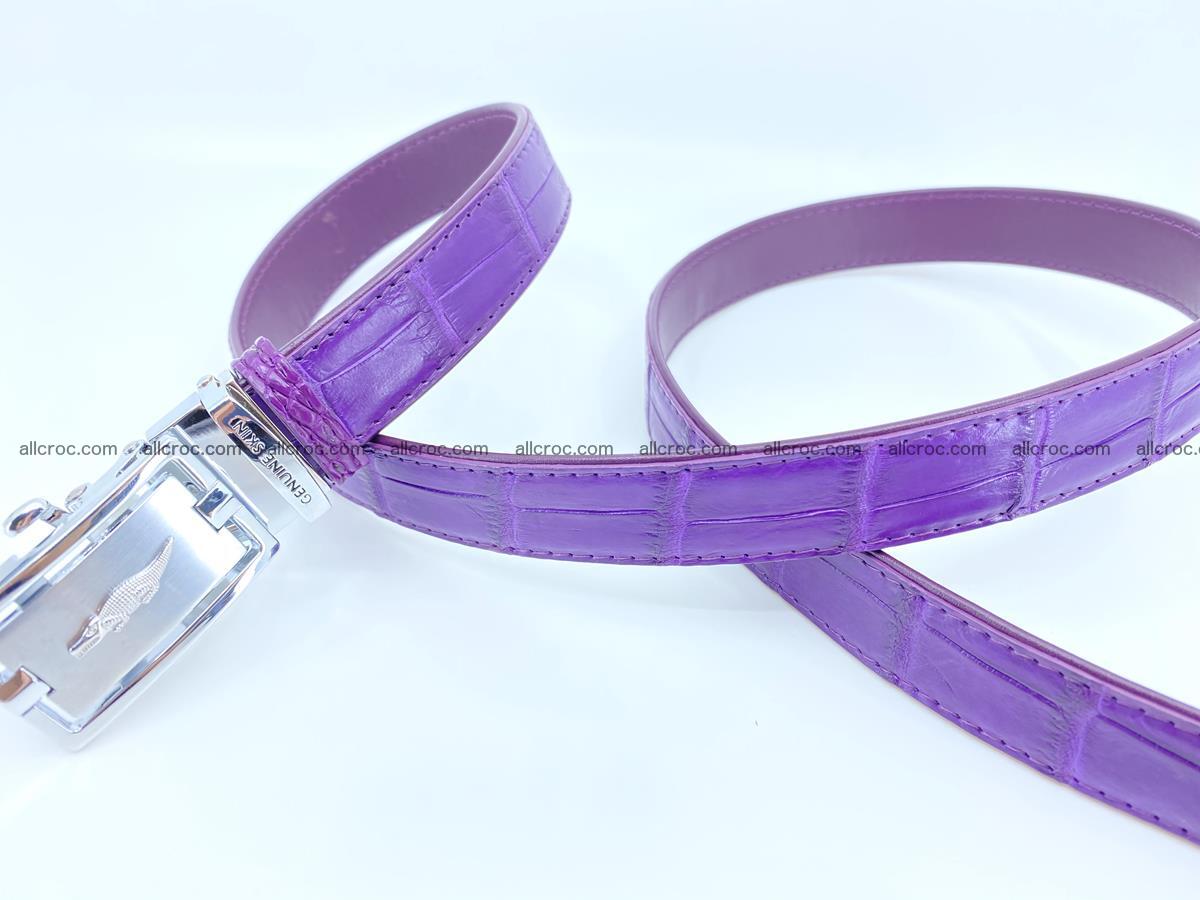 Handcrafted crocodile skin belt for women 854 Foto 2