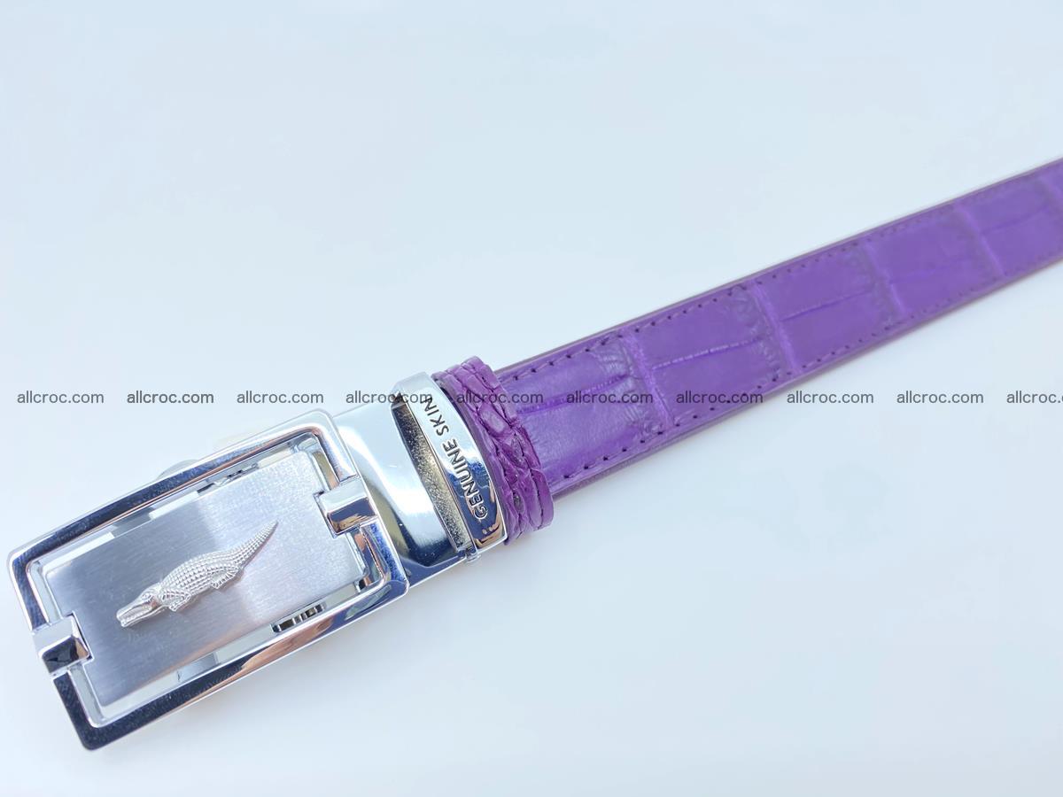 Handcrafted crocodile skin belt for women 854 Foto 3