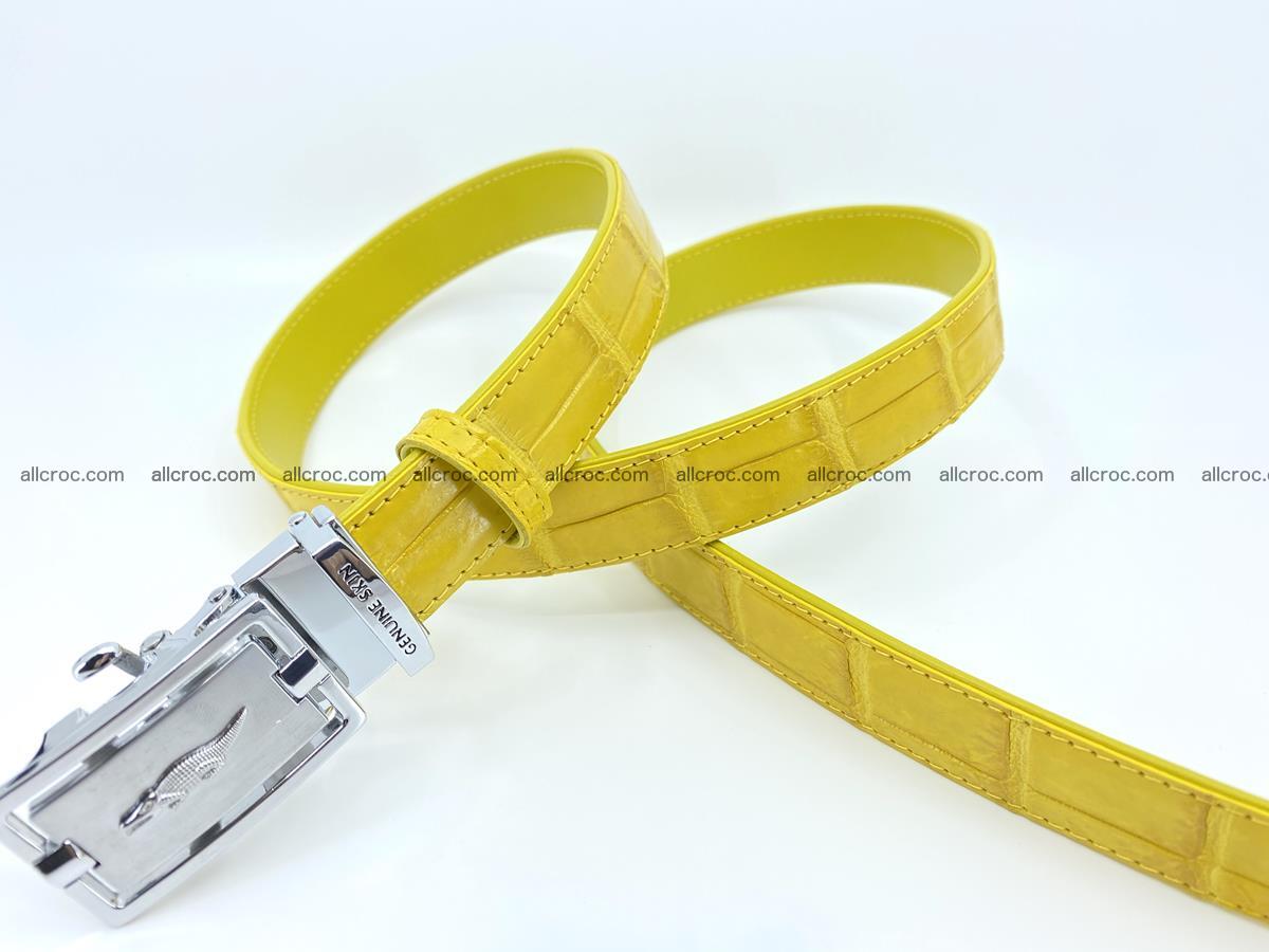 Handcrafted crocodile skin belt for women 858 Foto 2