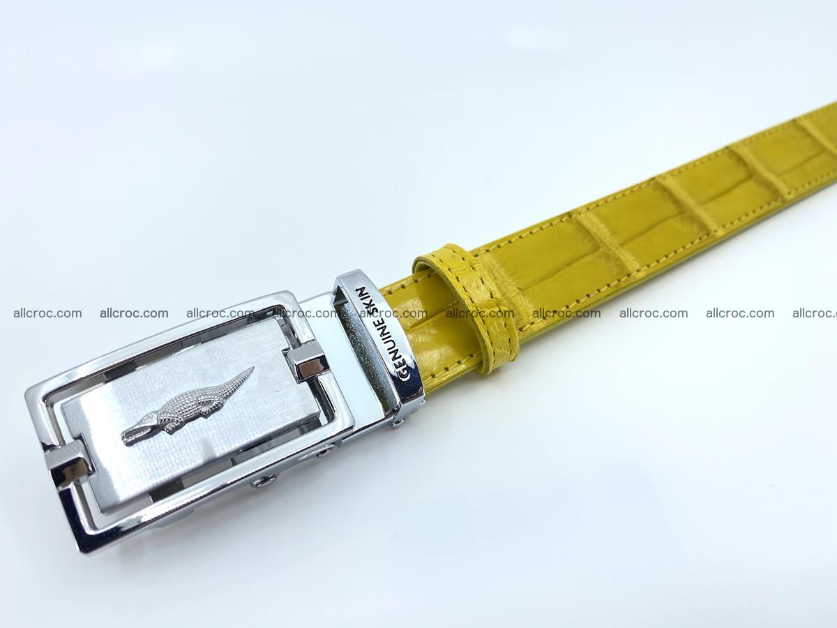 Handcrafted crocodile skin belt for women 858 Foto 3